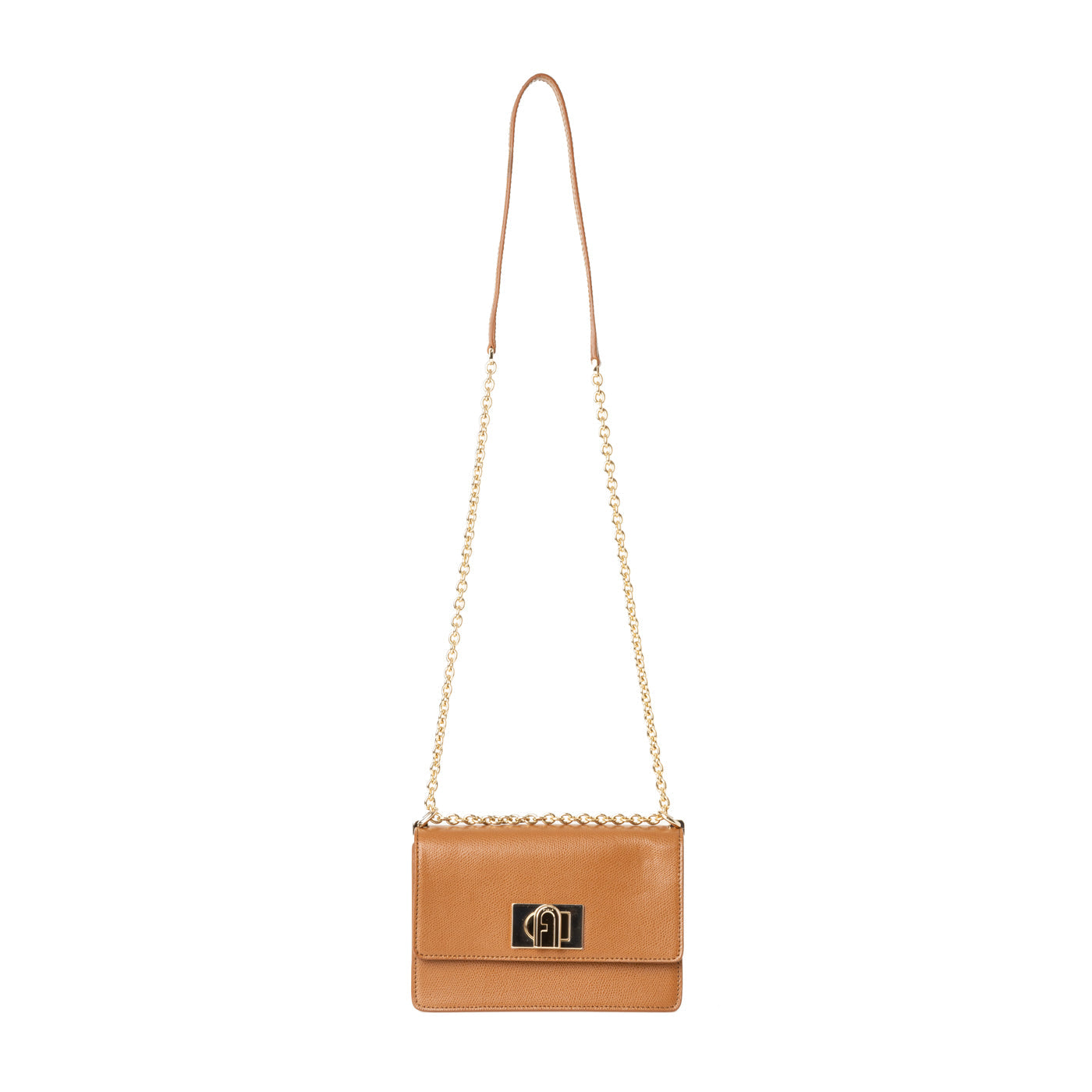 Furla Leather Crossbody Bag — Cognac, view 4