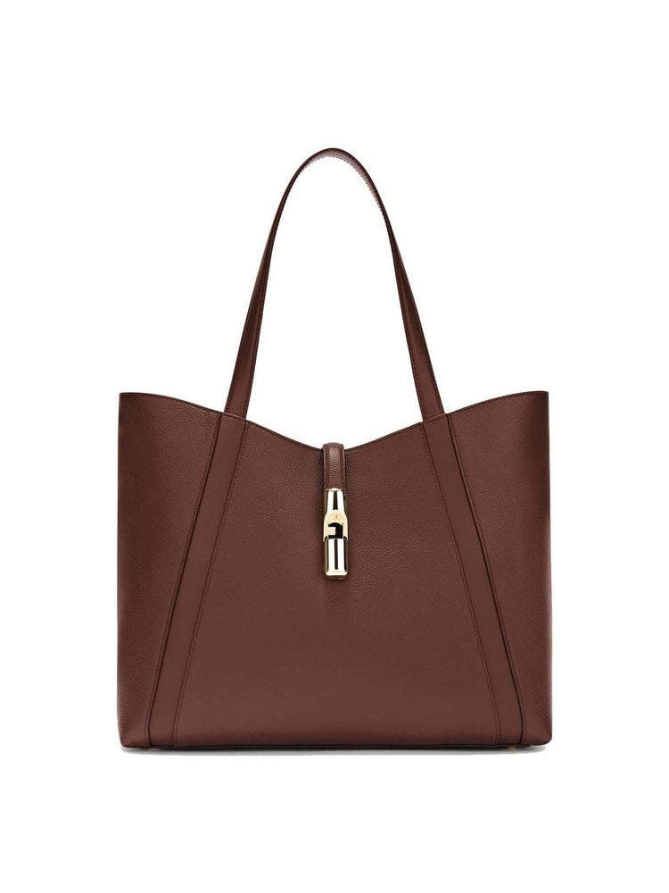 Furla Goccia L Leather Shoulder Bag — Brown by Furla