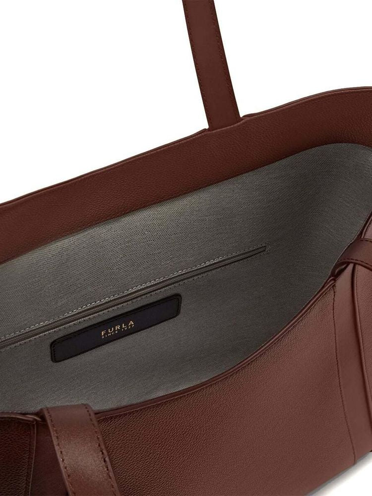 Furla Goccia L Leather Shoulder Bag — Brown, view 3