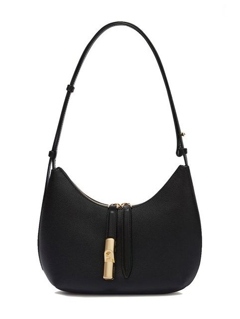 Furla Goccia S Leather Shoulder Bag — Black by Furla