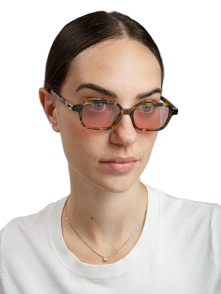 Furla SFU971 Tortoiseshell Acetate Sunglasses — Burgundy by Furla