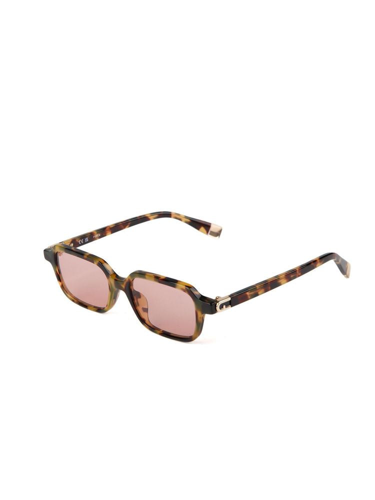 Furla SFU971 Tortoiseshell Acetate Sunglasses — Burgundy, view 3