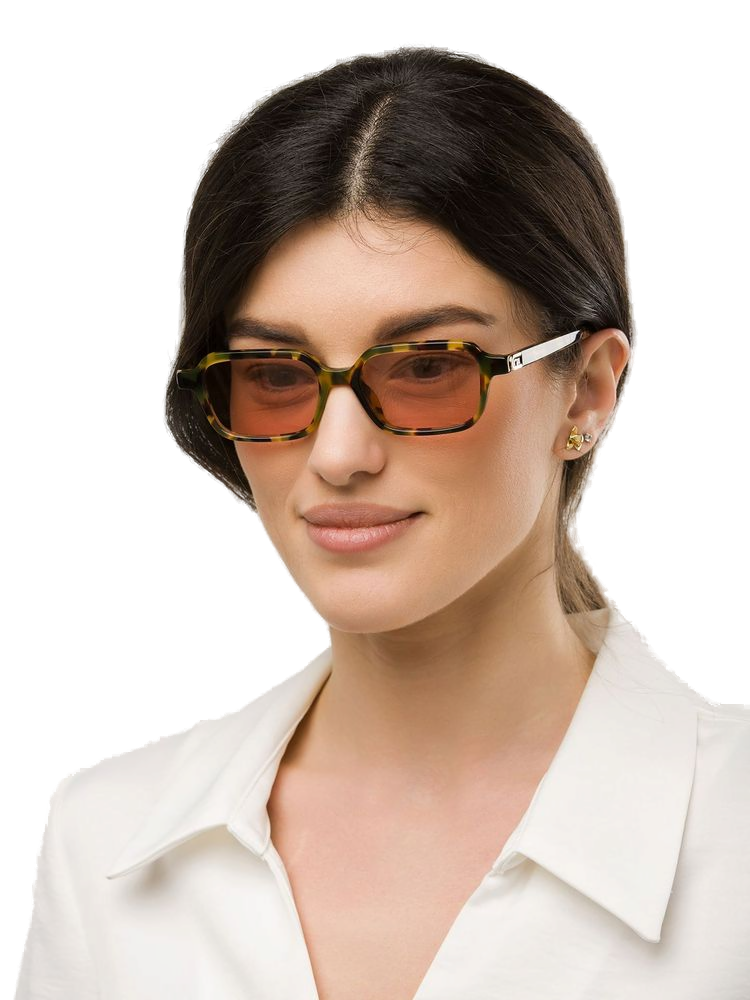 Furla SFU971 Tortoiseshell Acetate Sunglasses — Burgundy, view 4