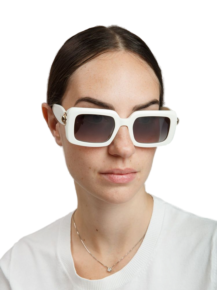Furla SFU980 Cream Acetate Sunglasses — White, view 2