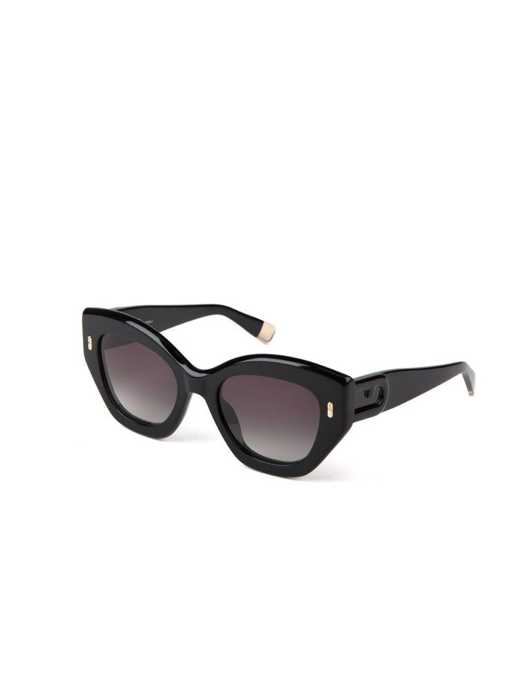 Furla SFU985 Cat-Eye Acetate Sunglasses — Black by Furla