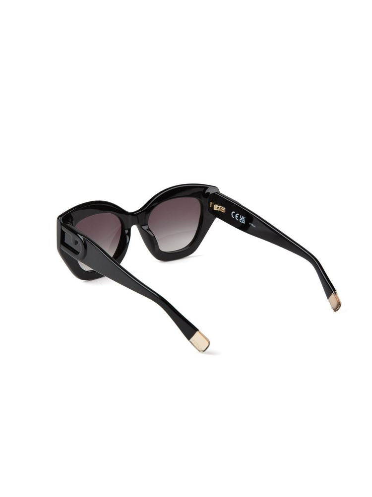 Furla SFU985 Cat-Eye Acetate Sunglasses — Black, view 2