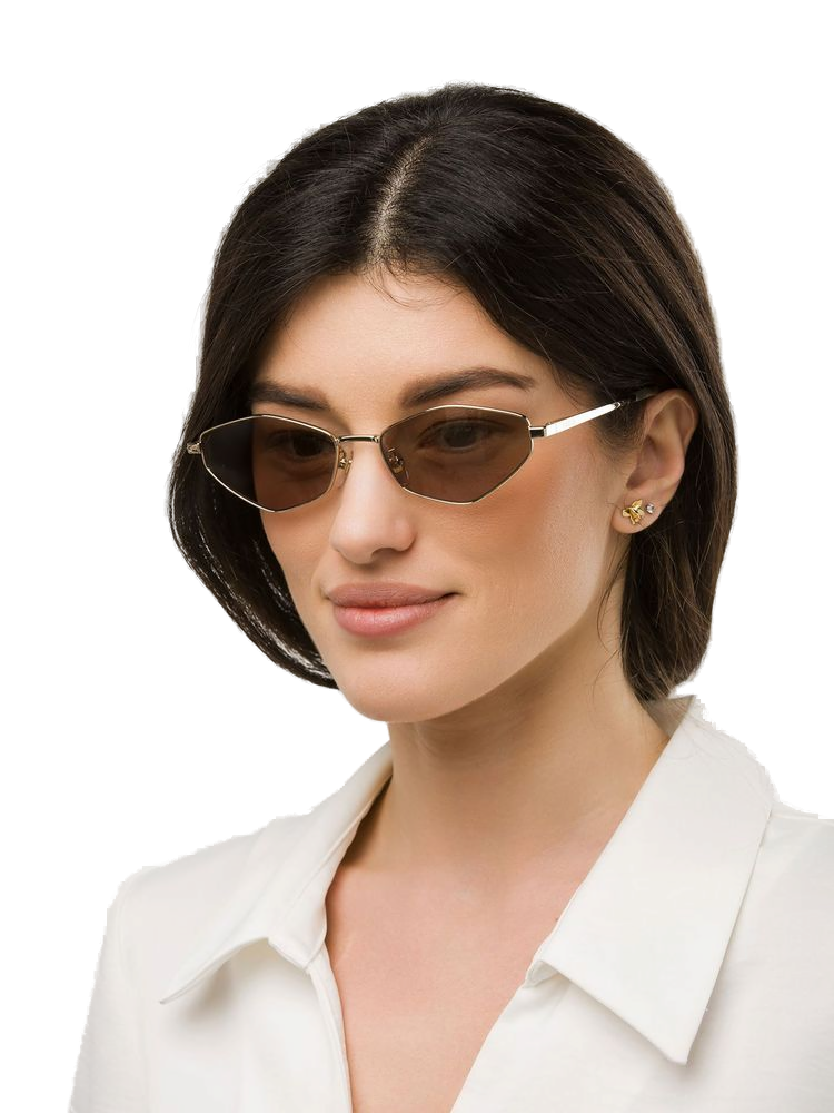 Furla SFUB17 Metal Aviator Sunglasses — Gold, view 4
