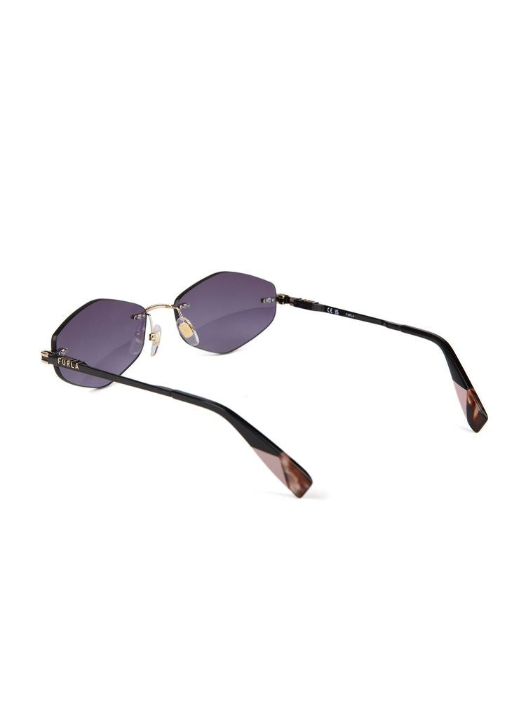 Furla SFUB28 Smoke Gradient Tinted Metal Sunglasses — Rose gold, view 2