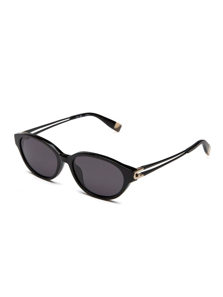 Furla SFUB31 Oval Acetate Frame Sunglasses — Black by Furla