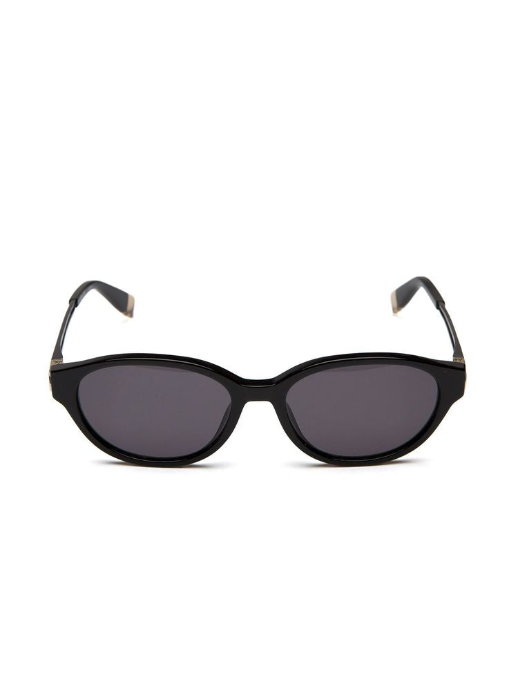 Furla SFUB31 Oval Acetate Frame Sunglasses — Black, view 3