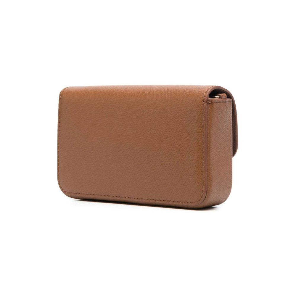 Furla Leather Foldover Shoulder Bag — Brown, view 4
