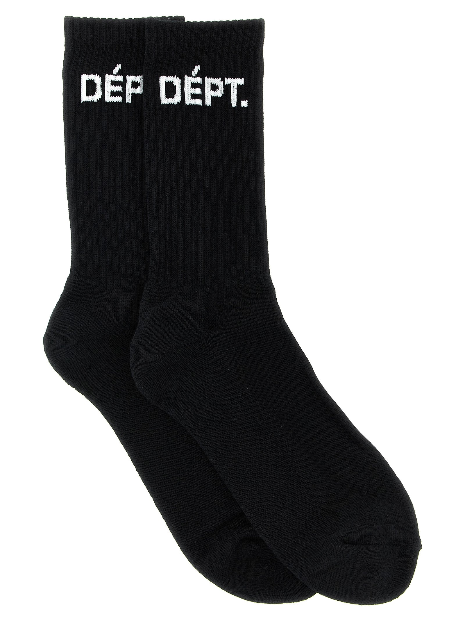 Gallery Dept. GA330556BM Logo-Intarsia Cotton Socks — Black by Gallery Dept