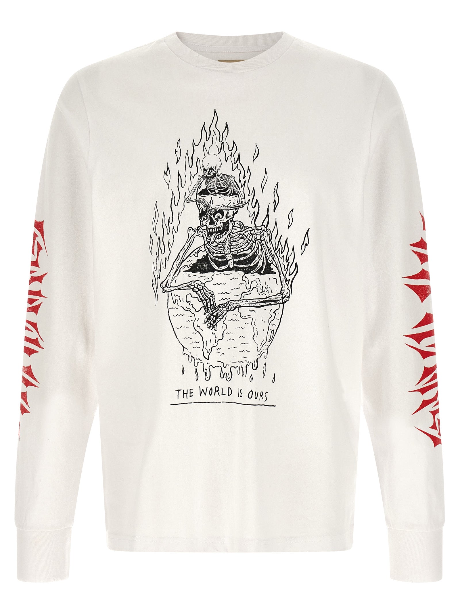 Gallery Dept. Skeleton-Print Logo Sweatshirt — White by Gallery Dept