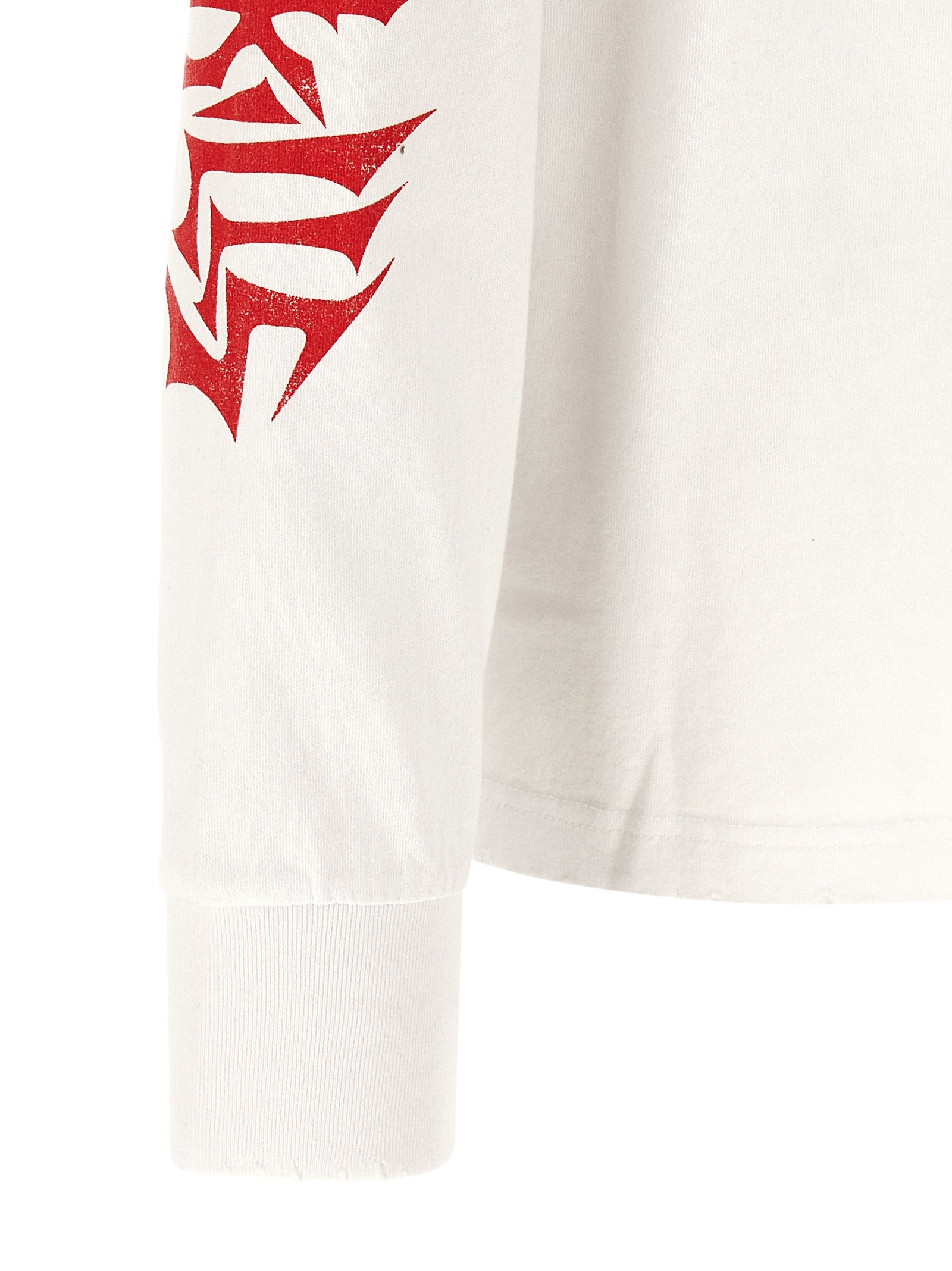 Gallery Dept. Skeleton-Print Logo Sweatshirt — White, view 4