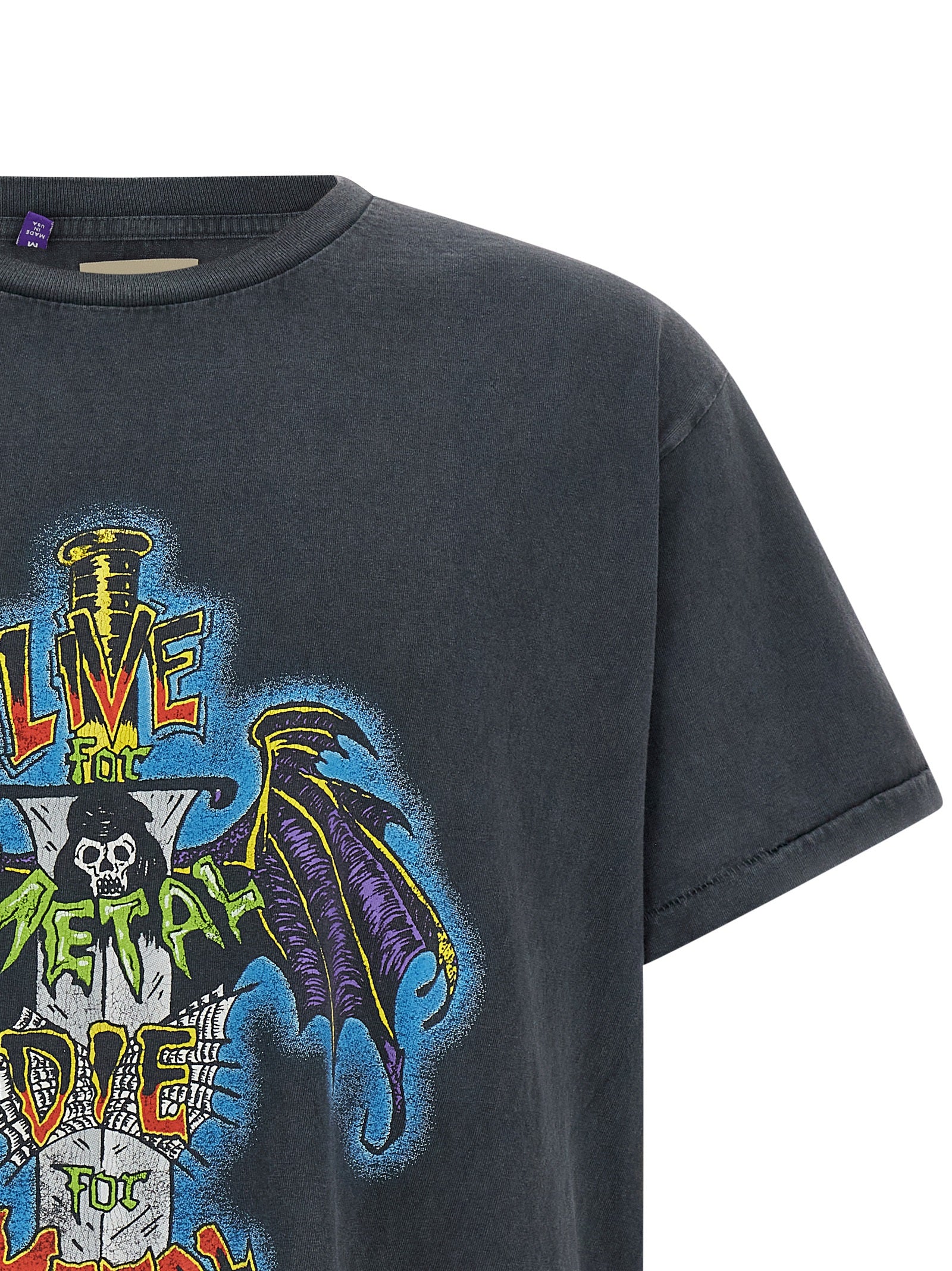 Gallery Dept. Live For Metal Graphic Print T-Shirt — Black, view 3