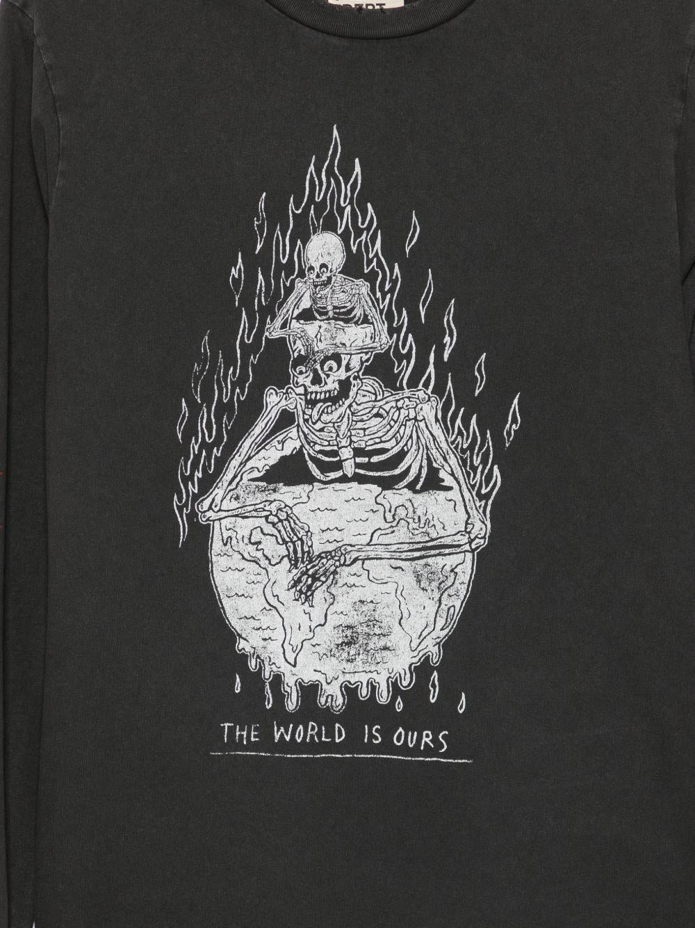 Gallery Dept. Graphic-Print Cotton T-Shirt — Black, view 2