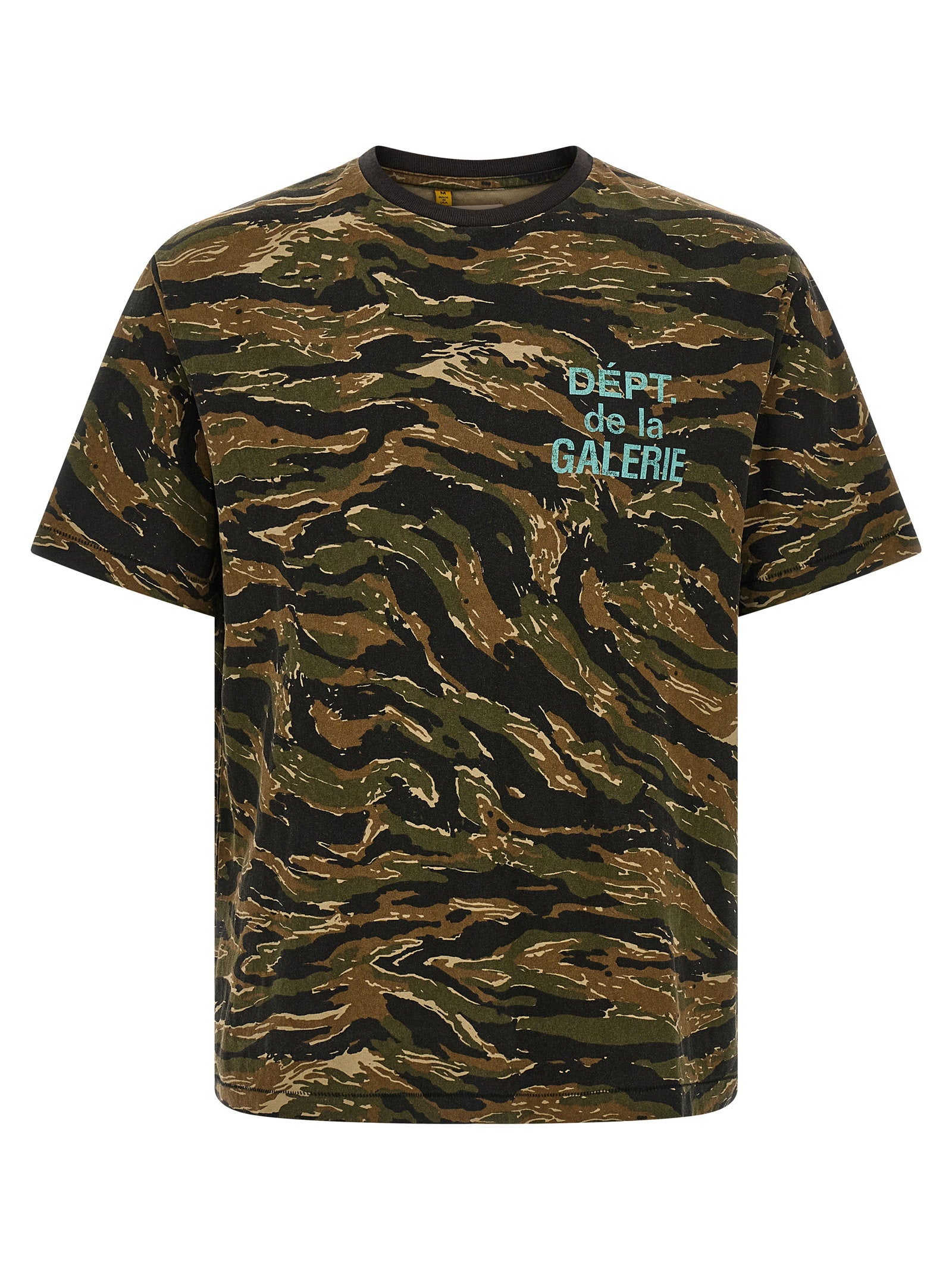 Gallery Dept. Tiger-Stripe Camouflage Print T-Shirt — Olive by Gallery Dept