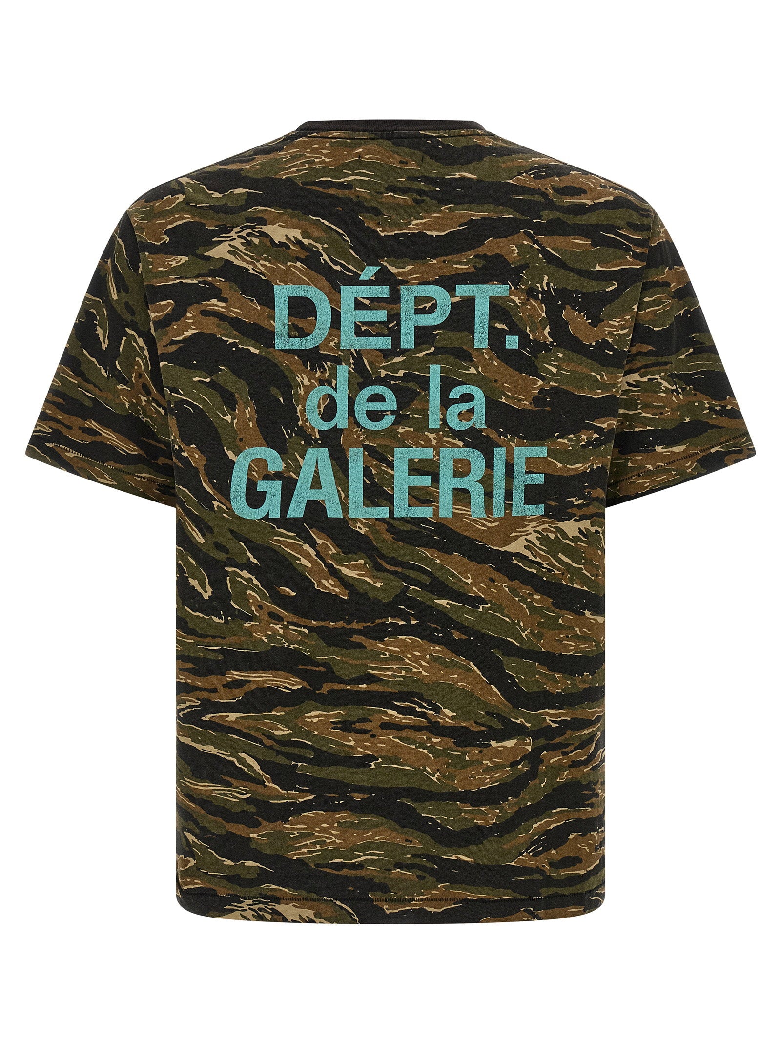Gallery Dept. Tiger-Stripe Camouflage Print T-Shirt — Olive, view 2