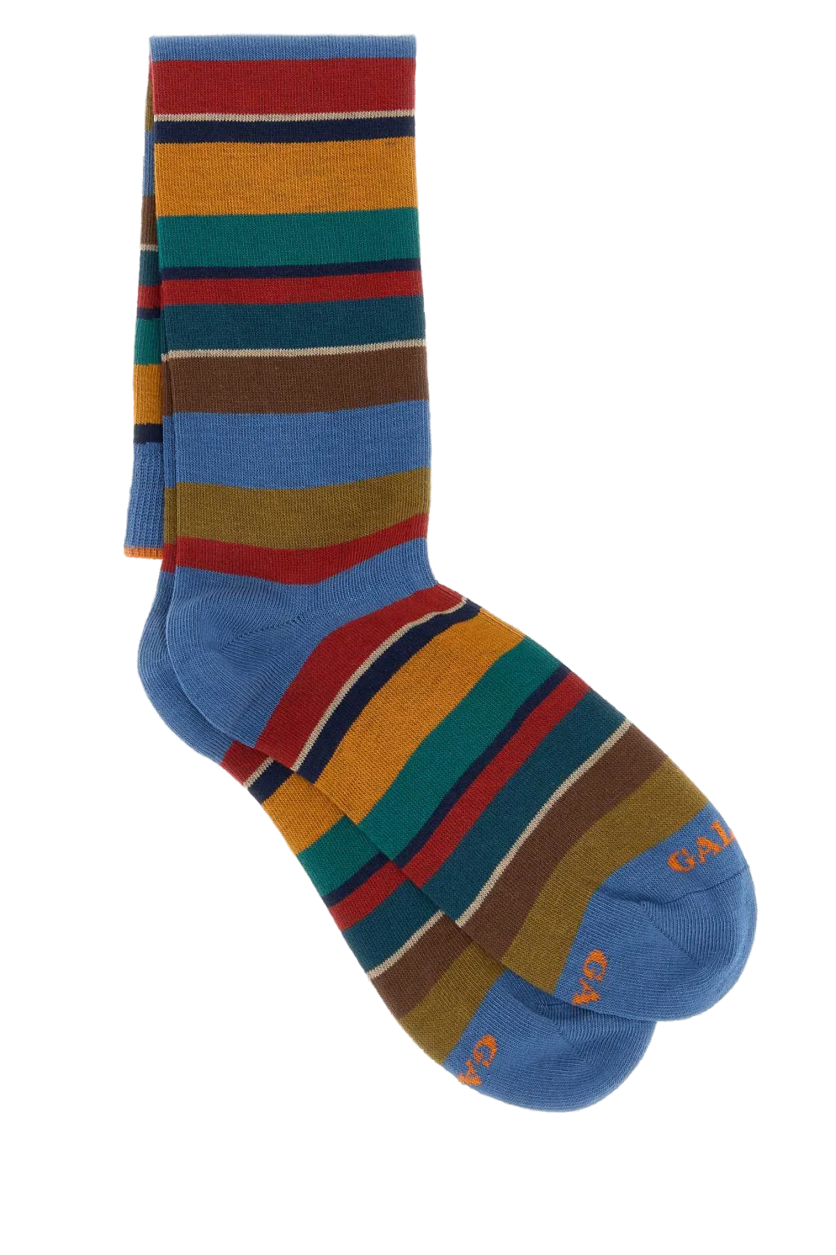 Gallo Striped Cotton Blend Socks — Multicolor by Gallo