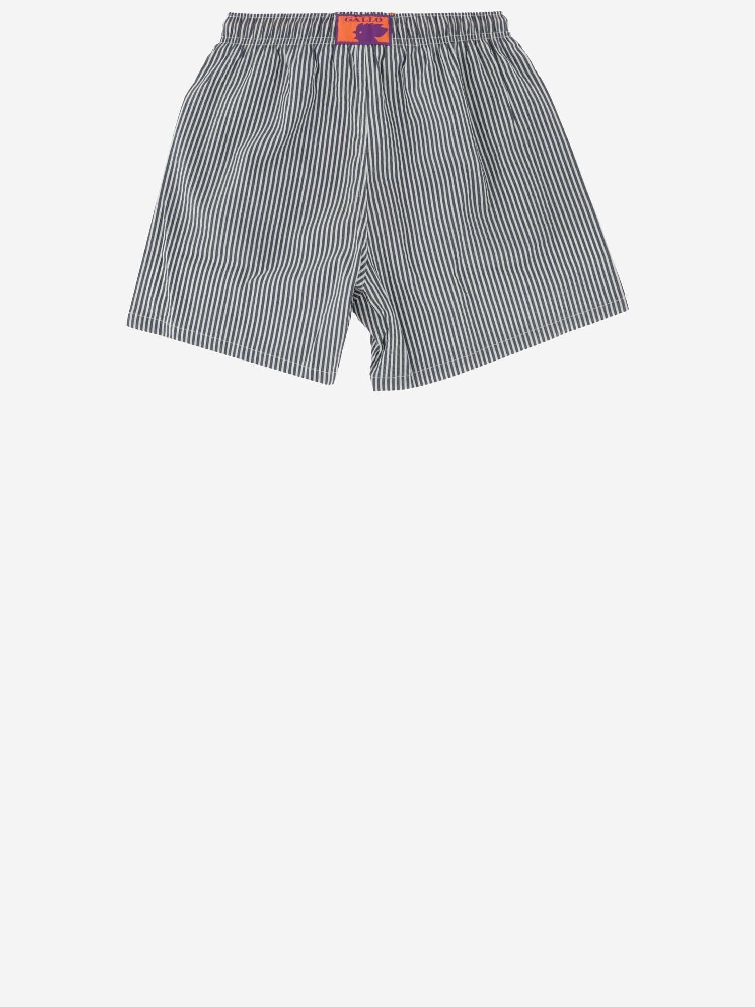 Gallo Seersucker Striped Swim Shorts — Navy by Gallo