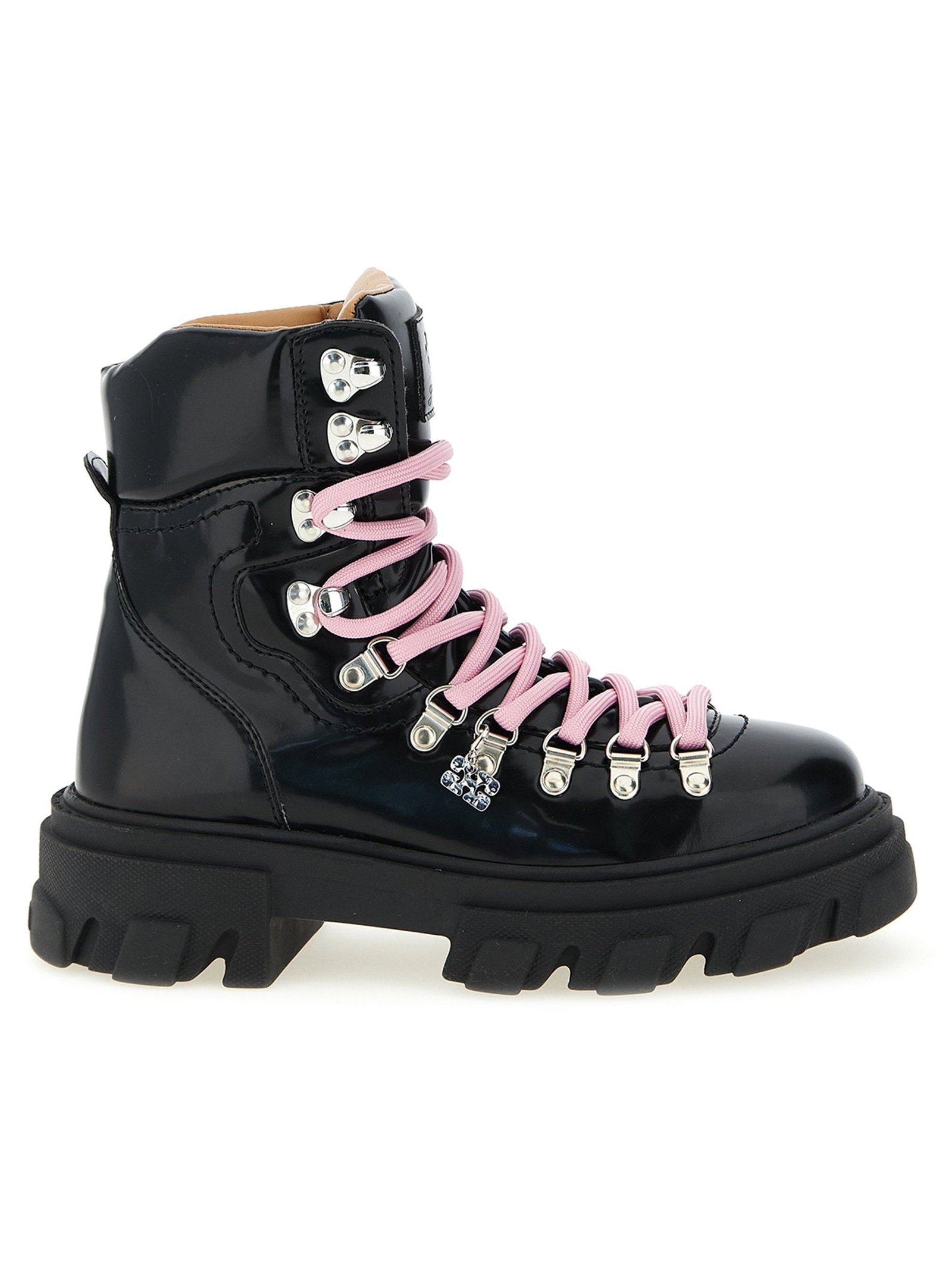 Ganni Cleated Mountain Boot — Black by Ganni