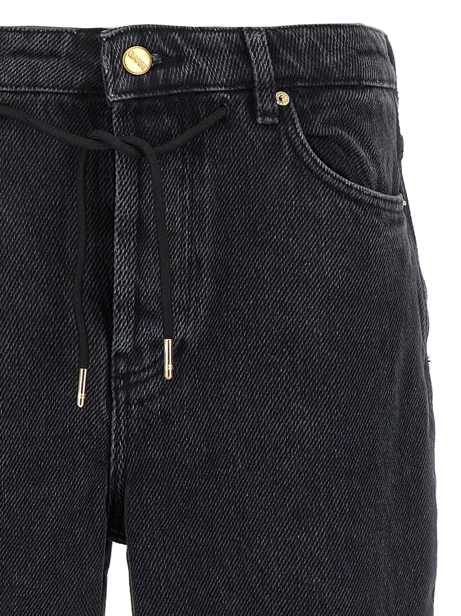 Ganni Izey Jeans — Black, view 3