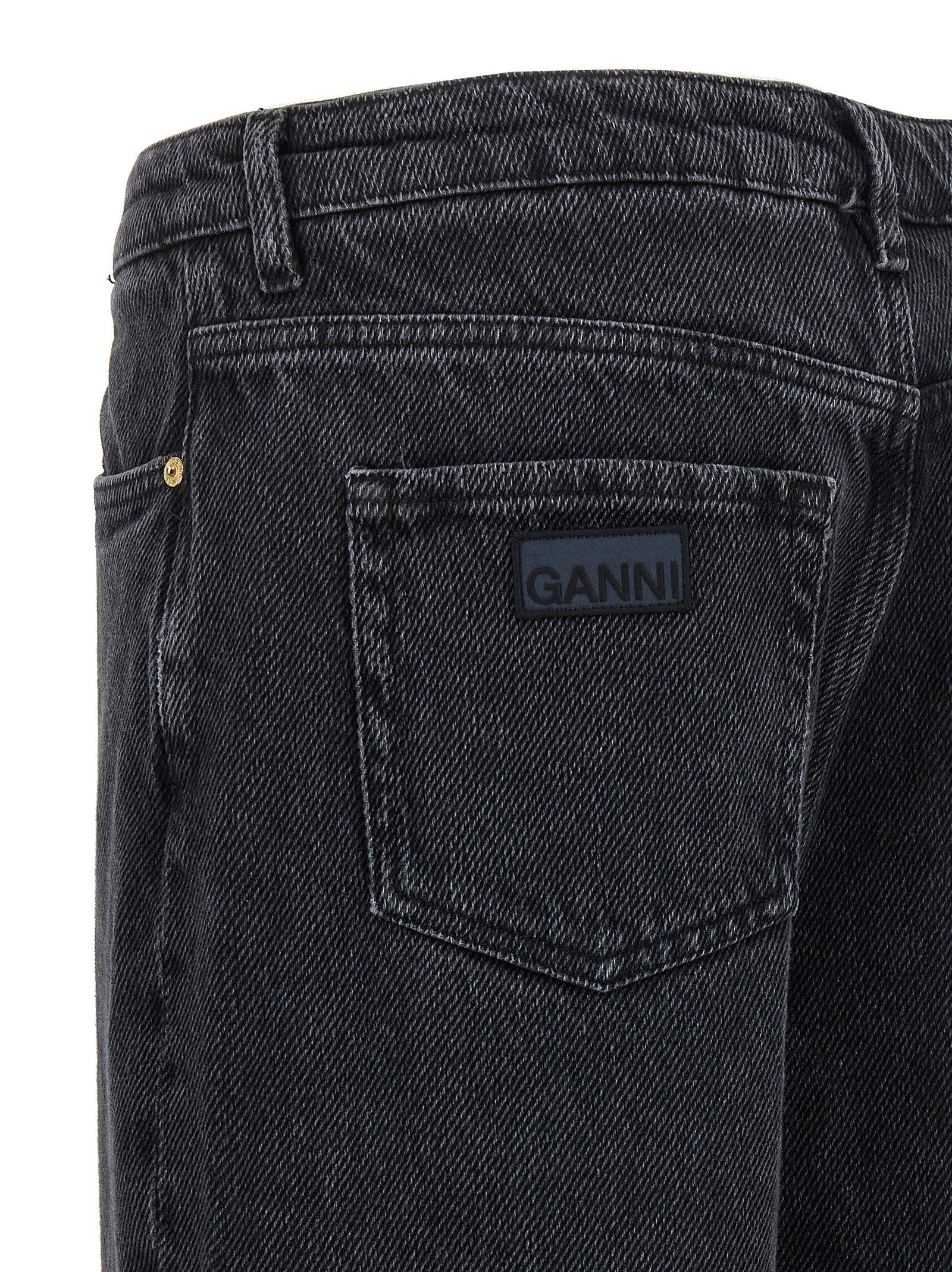 Ganni Izey Jeans — Black, view 4