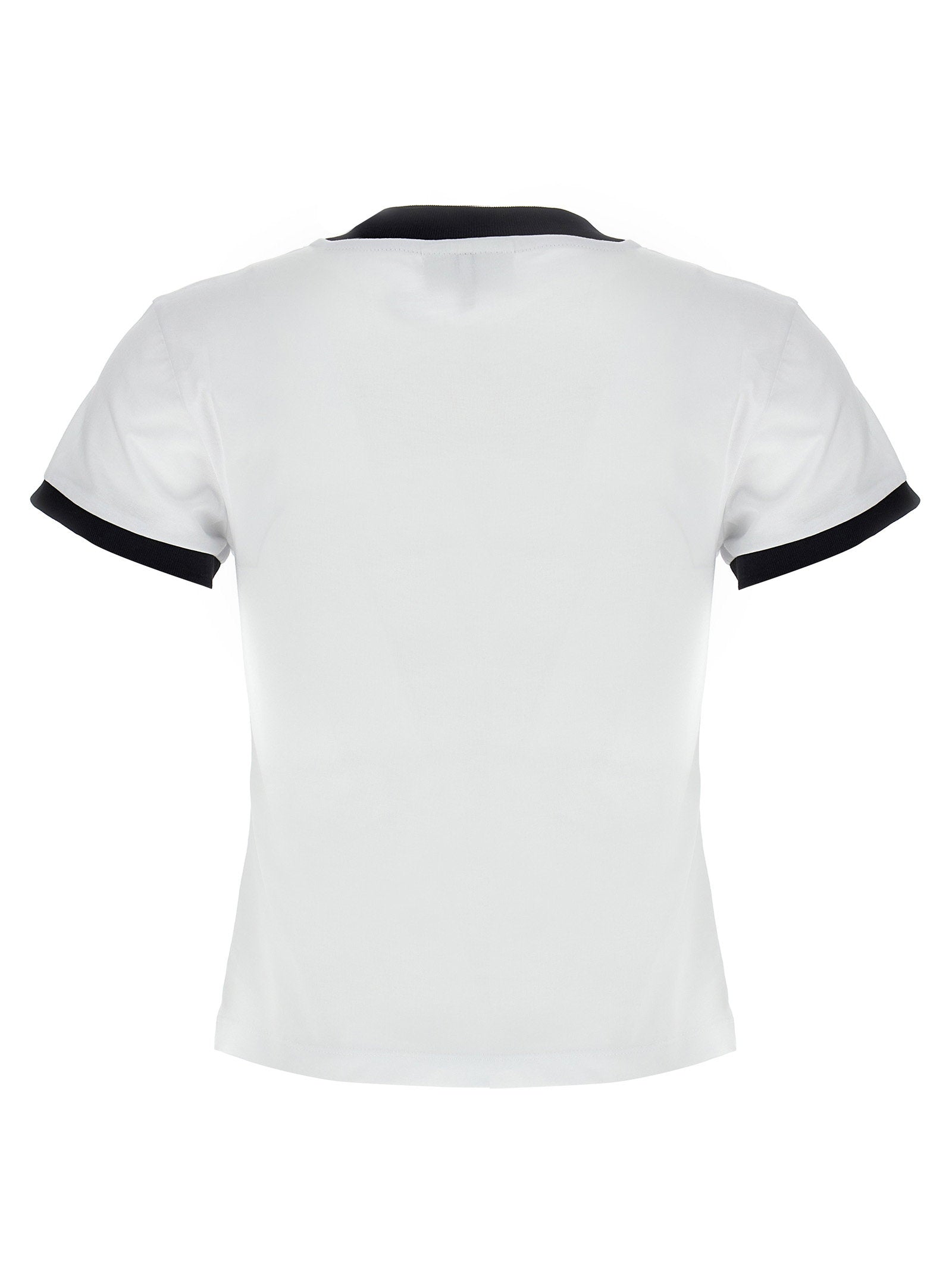 Ganni Bear-Print Organic Cotton T-Shirt — White, view 2