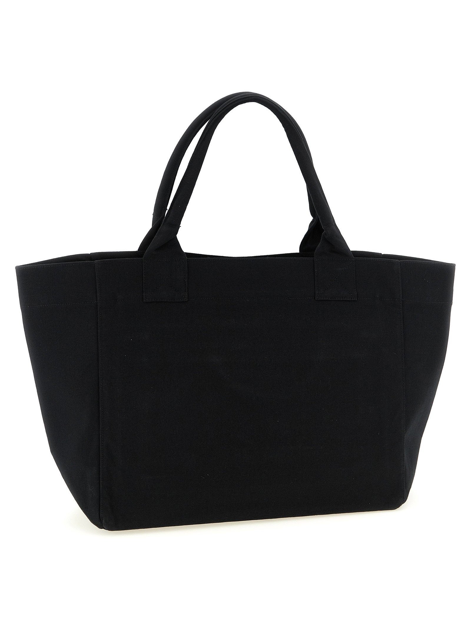 Ganni Canvas Tote Bag — Black, view 2