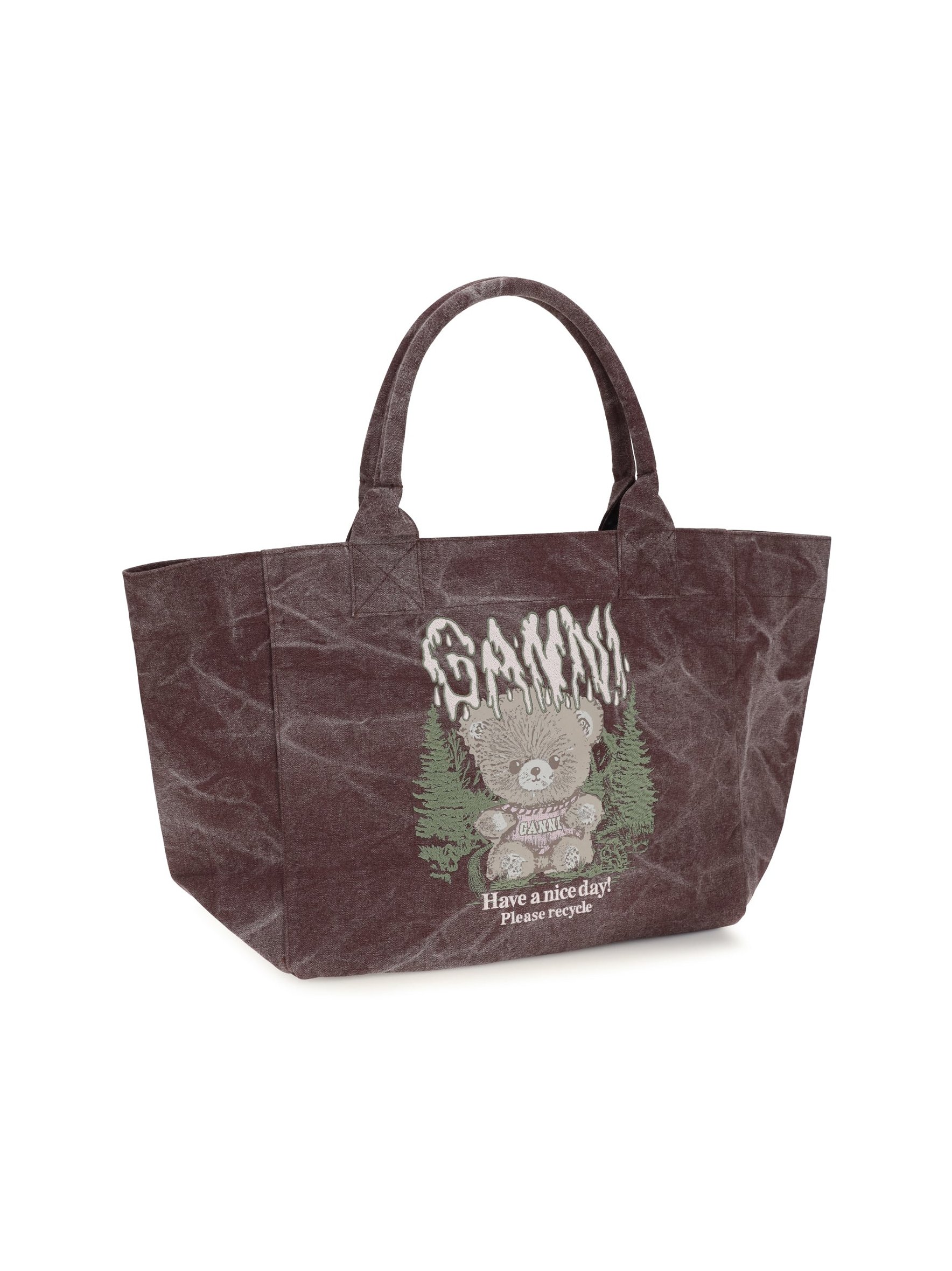 Ganni Tote Bag — Brown, view 2