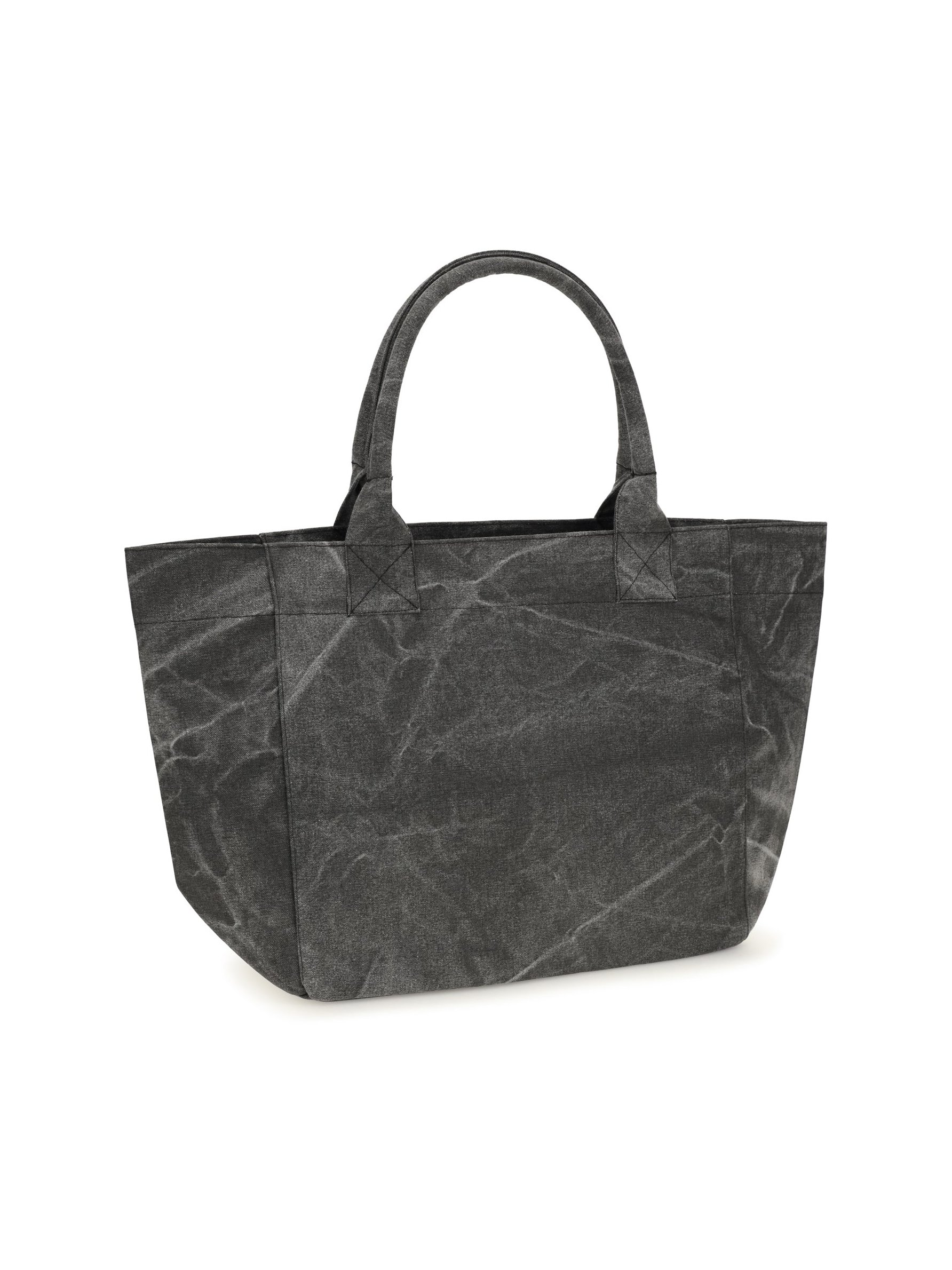 Ganni Flower-Print Tote Bag — Gray, view 3