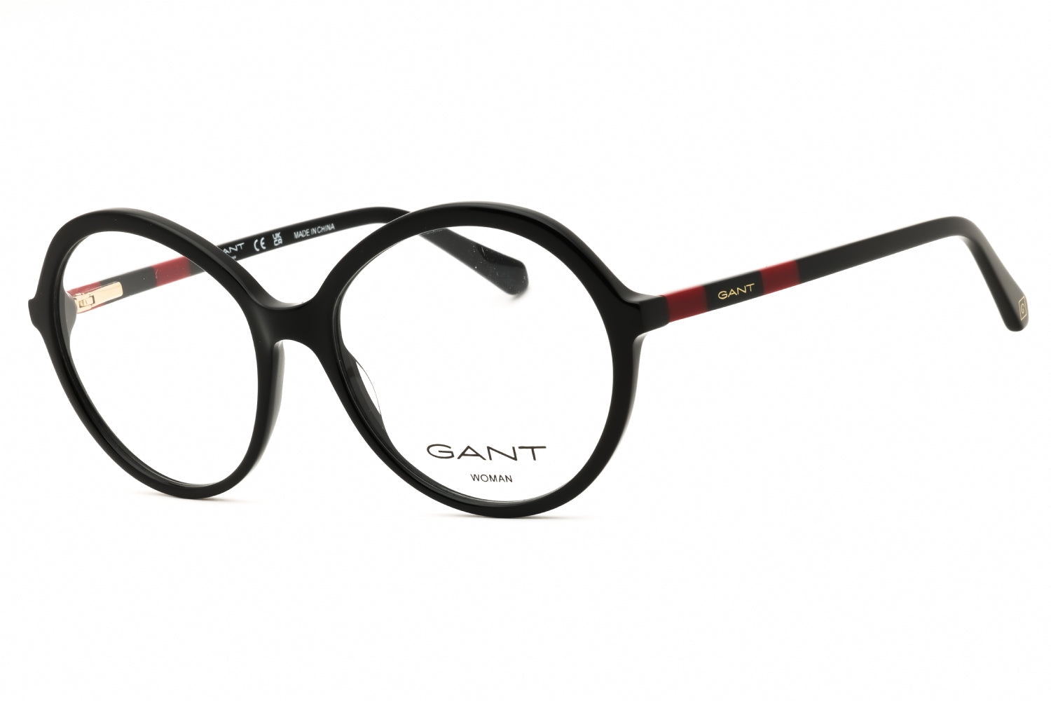Gant GA4148 Round Acetate Eyeglasses — Black by Gant