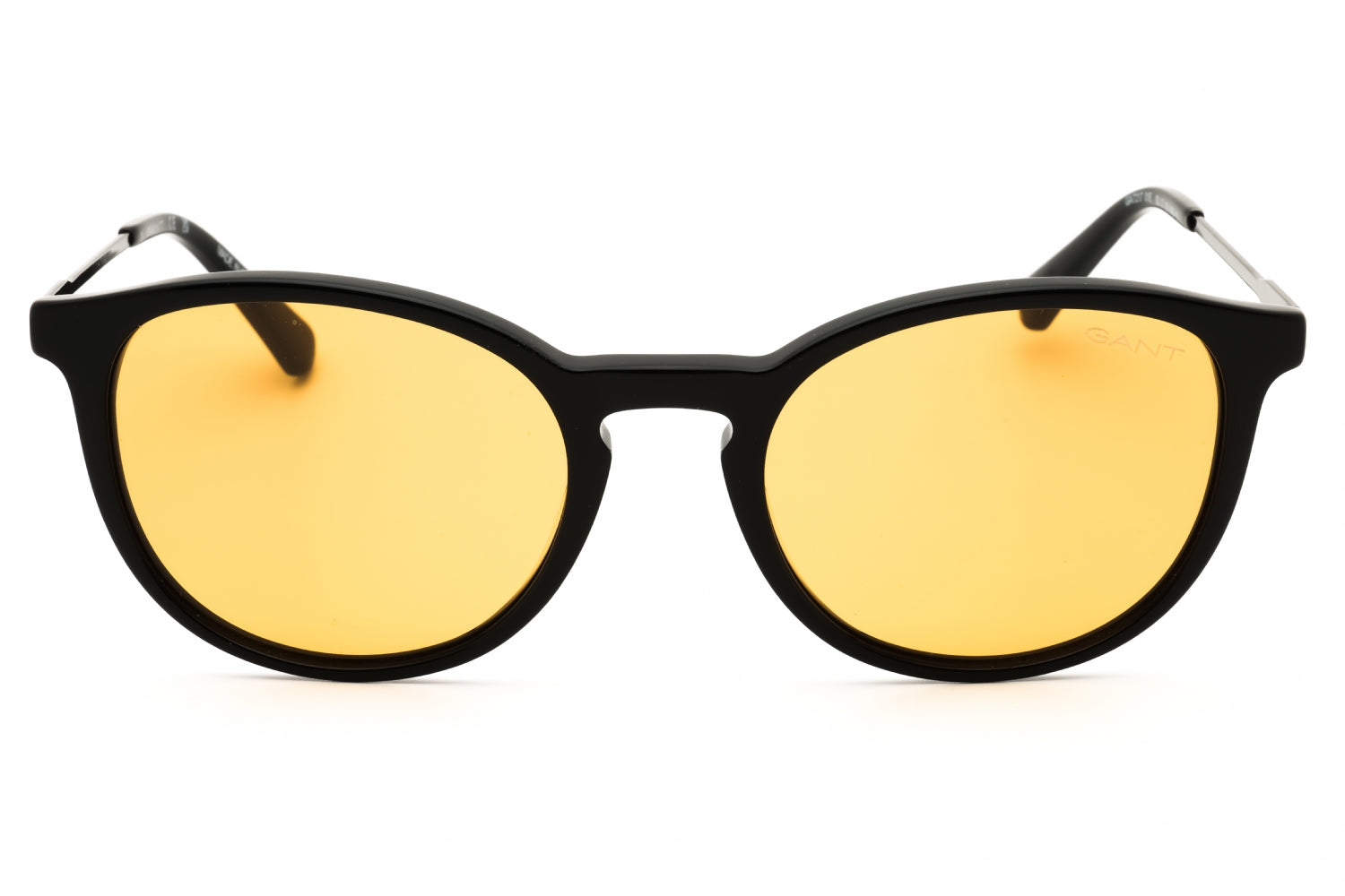 Gant GA7217 Yellow-Tinted Round Sunglasses — Black, view 2