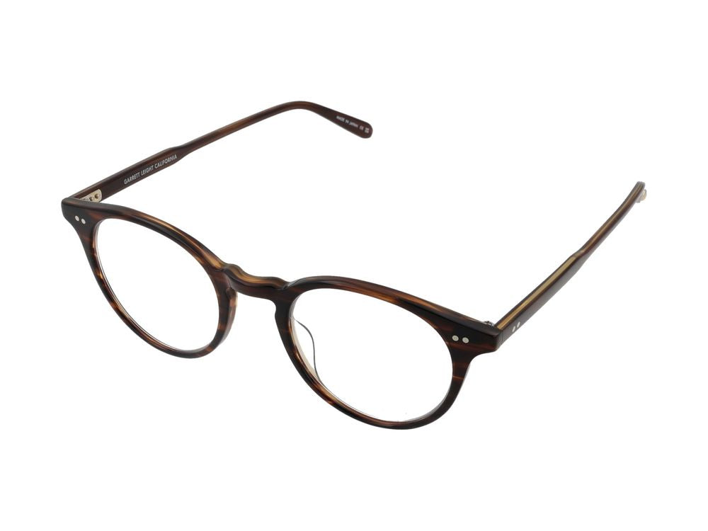 Garrett Leight Clune Eyeglasses — Brandy Tortoise, view 2