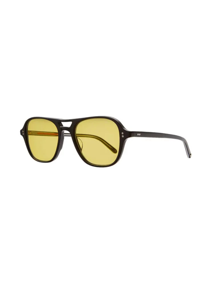 Garrett Leight DOCSUNBIOBKSFDES Sunglasses — Yellow, view 2