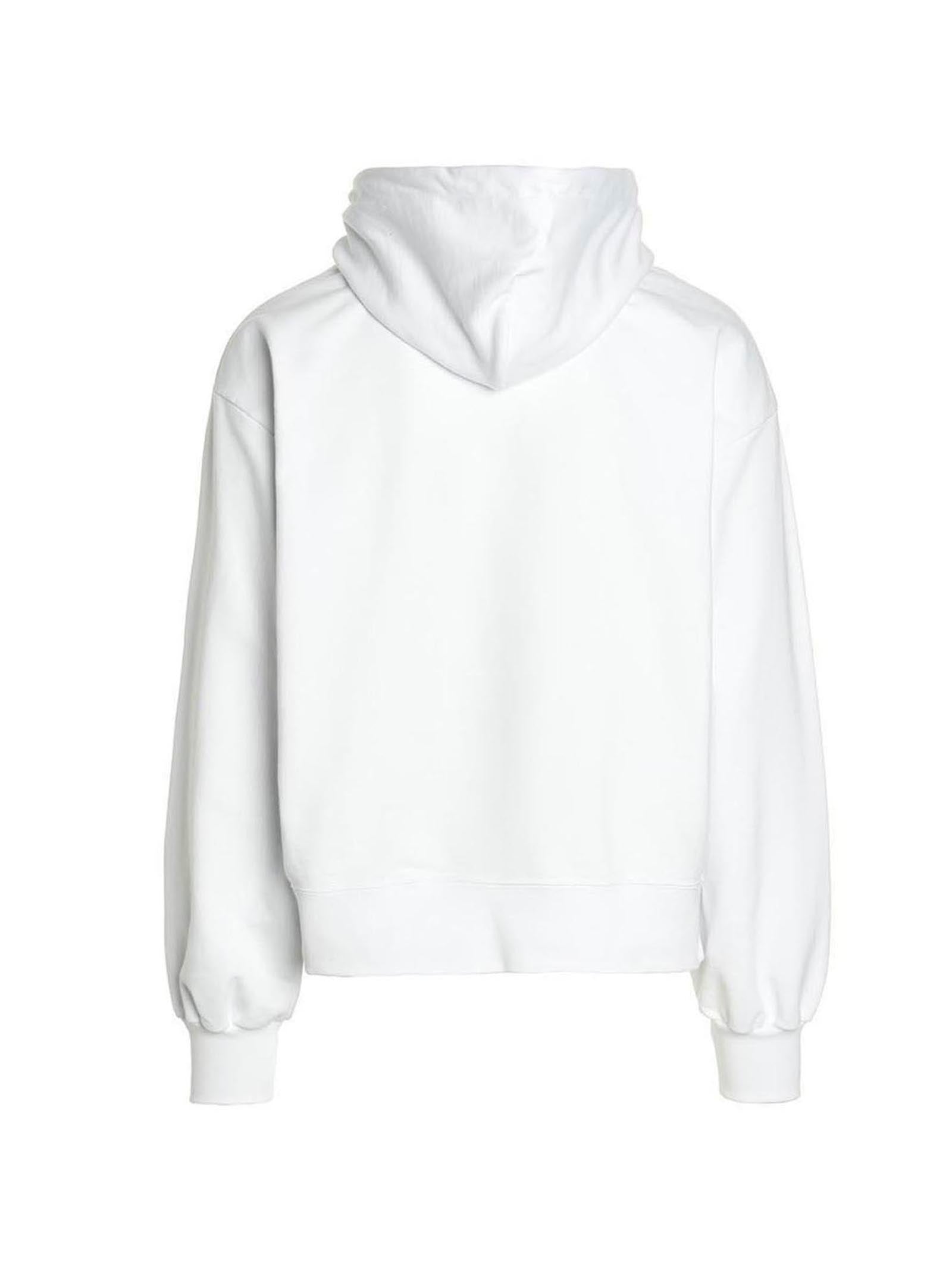 Gcds College Logo Print Hoodie — White, view 2