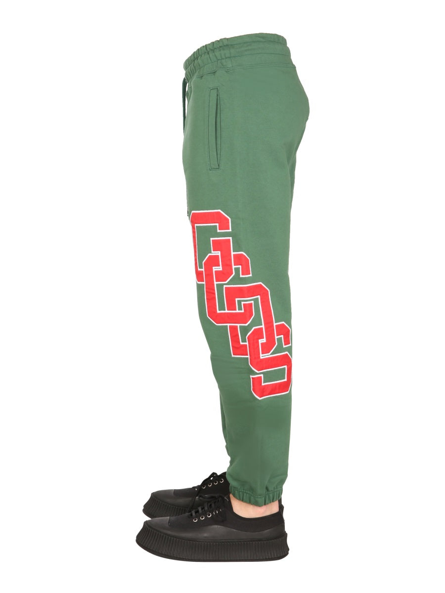 GCDS Elastic Waist Joggers — Green by GCDS