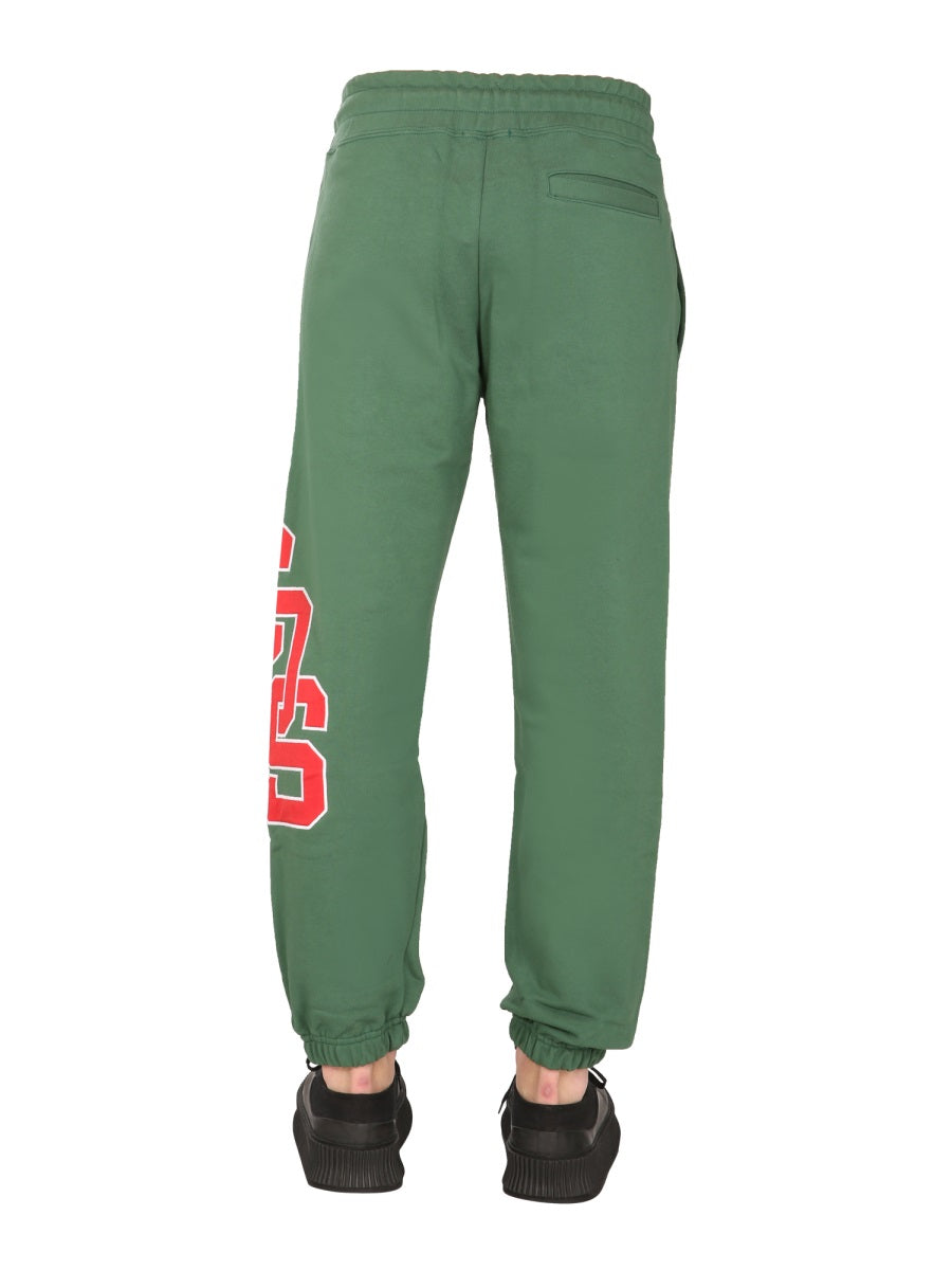 GCDS Elastic Waist Joggers — Green, view 2
