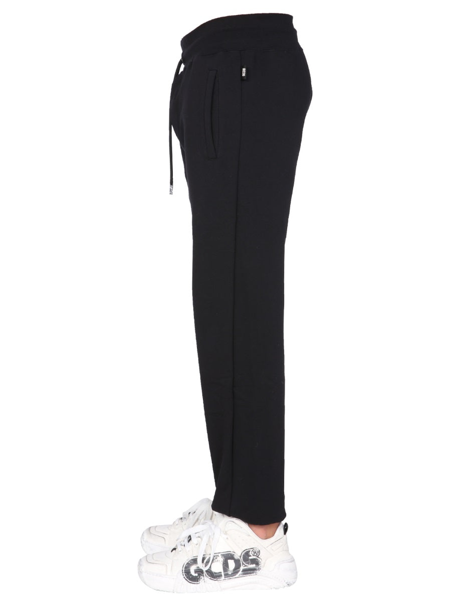 GCDS Cute Tape Logo Band Jogging Pants — Black, view 4