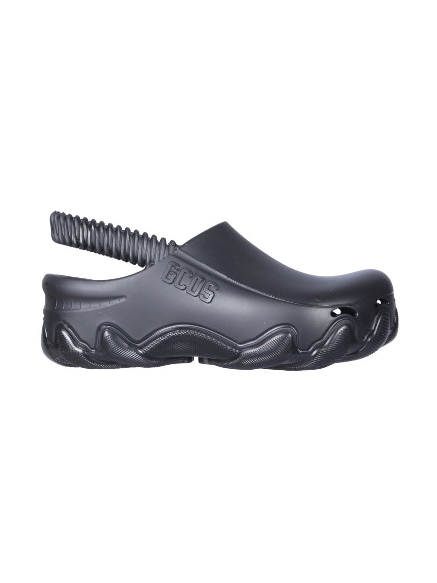 GCDS Baseboard Sandals — Black, view 2