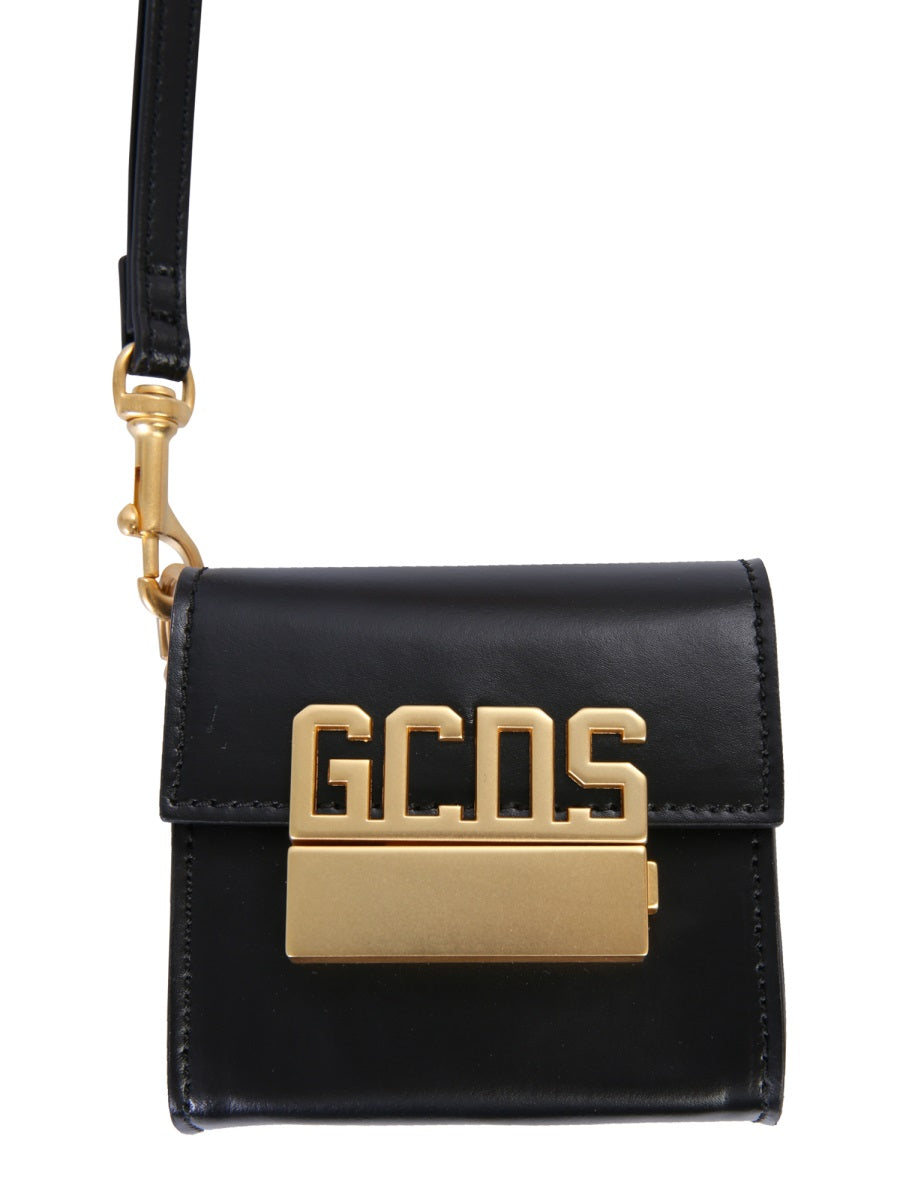 GCDS Logo-Detailed Shoulder Bag — Black, view 3