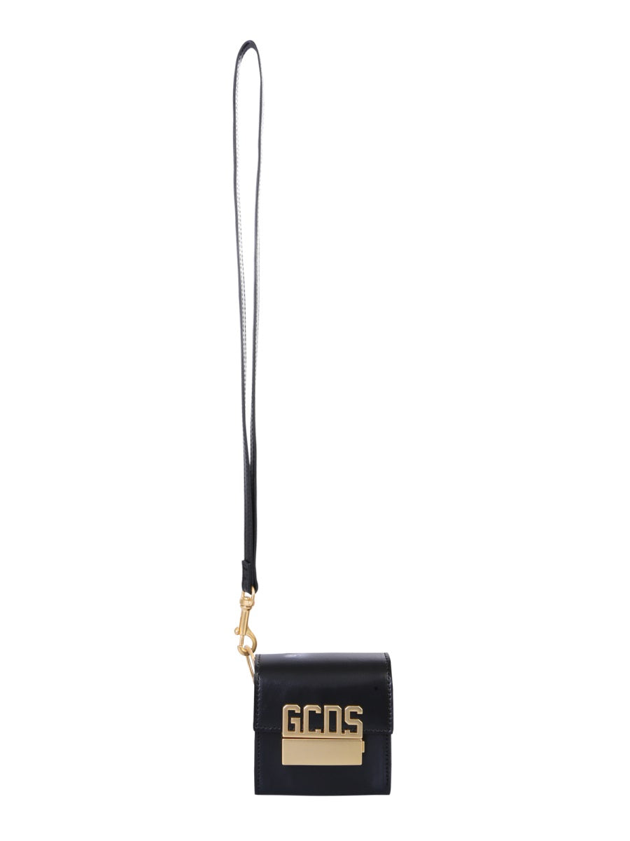 GCDS Logo-Detailed Shoulder Bag — Black, view 4