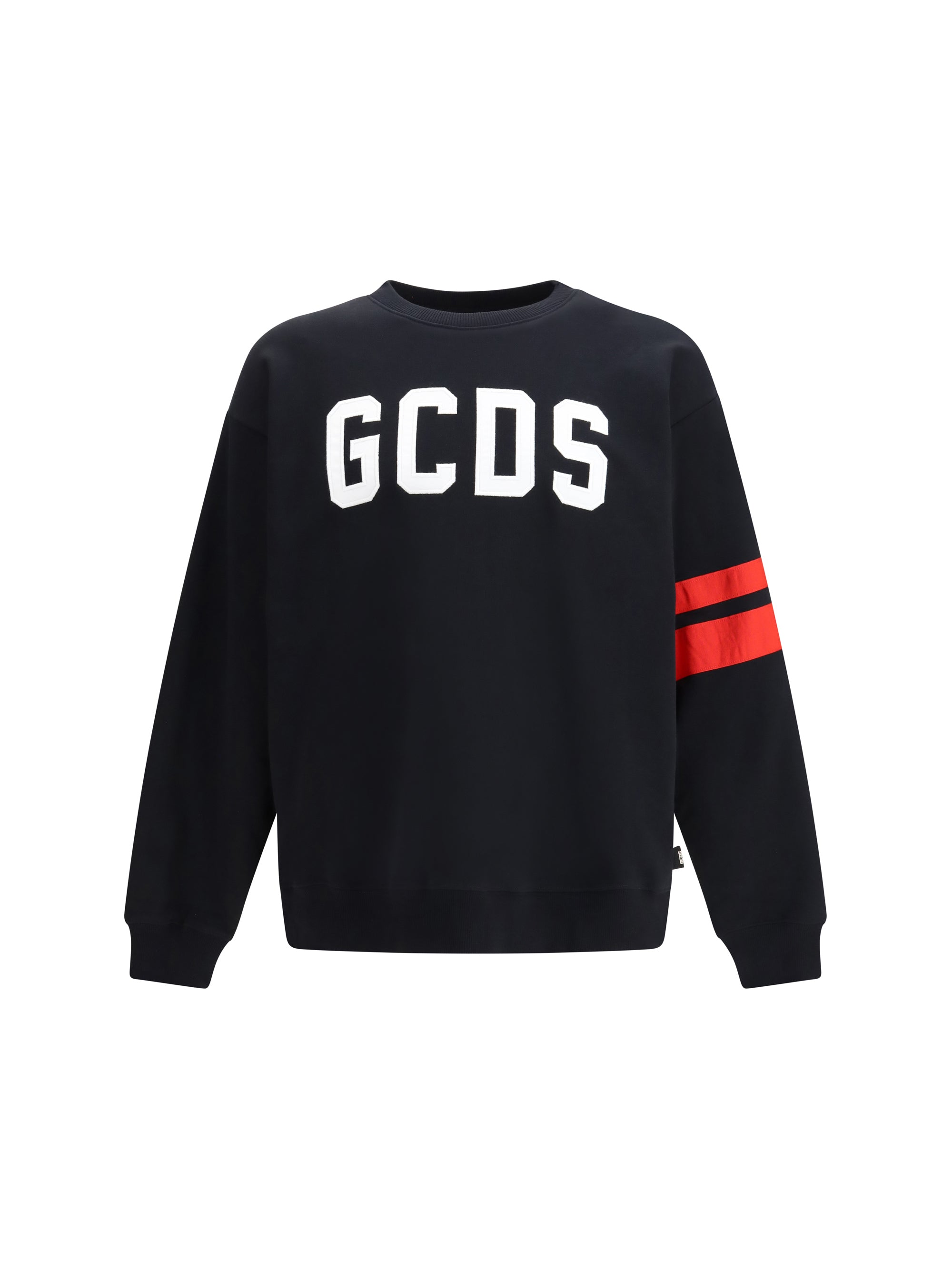 GCDS Logo Band Cotton Sweatshirt — Black by GCDS