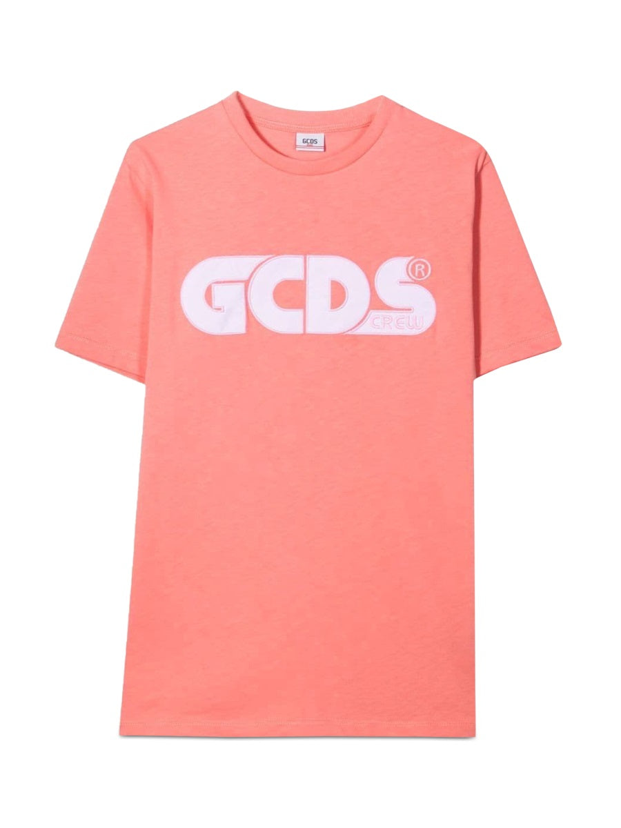 GCDS Oversized Cotton Jersey T-Shirt — Pink by GCDS