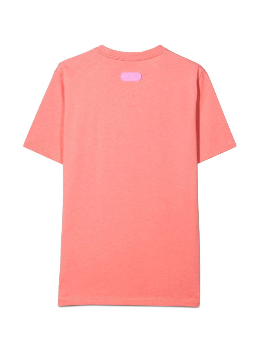 GCDS Oversized Cotton Jersey T-Shirt — Pink, view 2