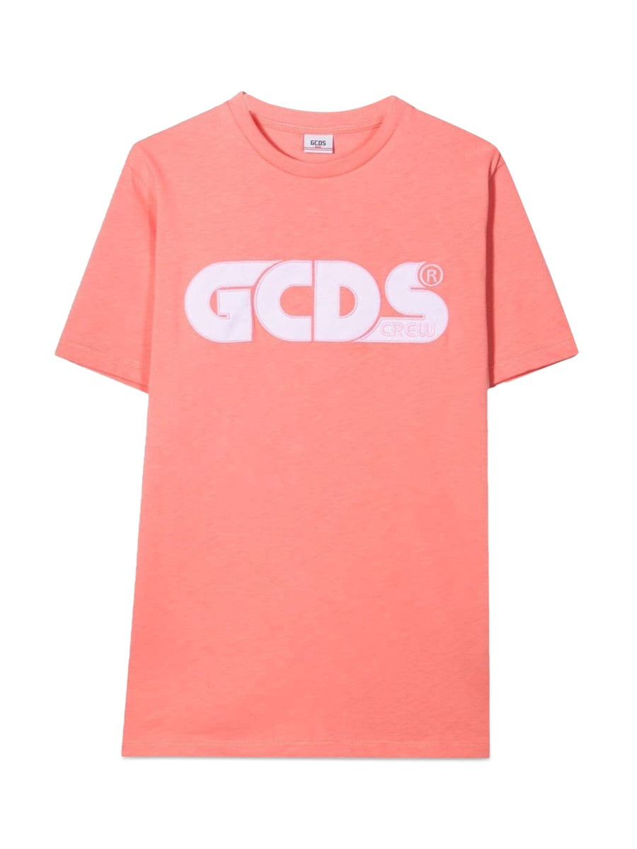 GCDS Oversized Cotton Jersey T-Shirt — Pink, view 4