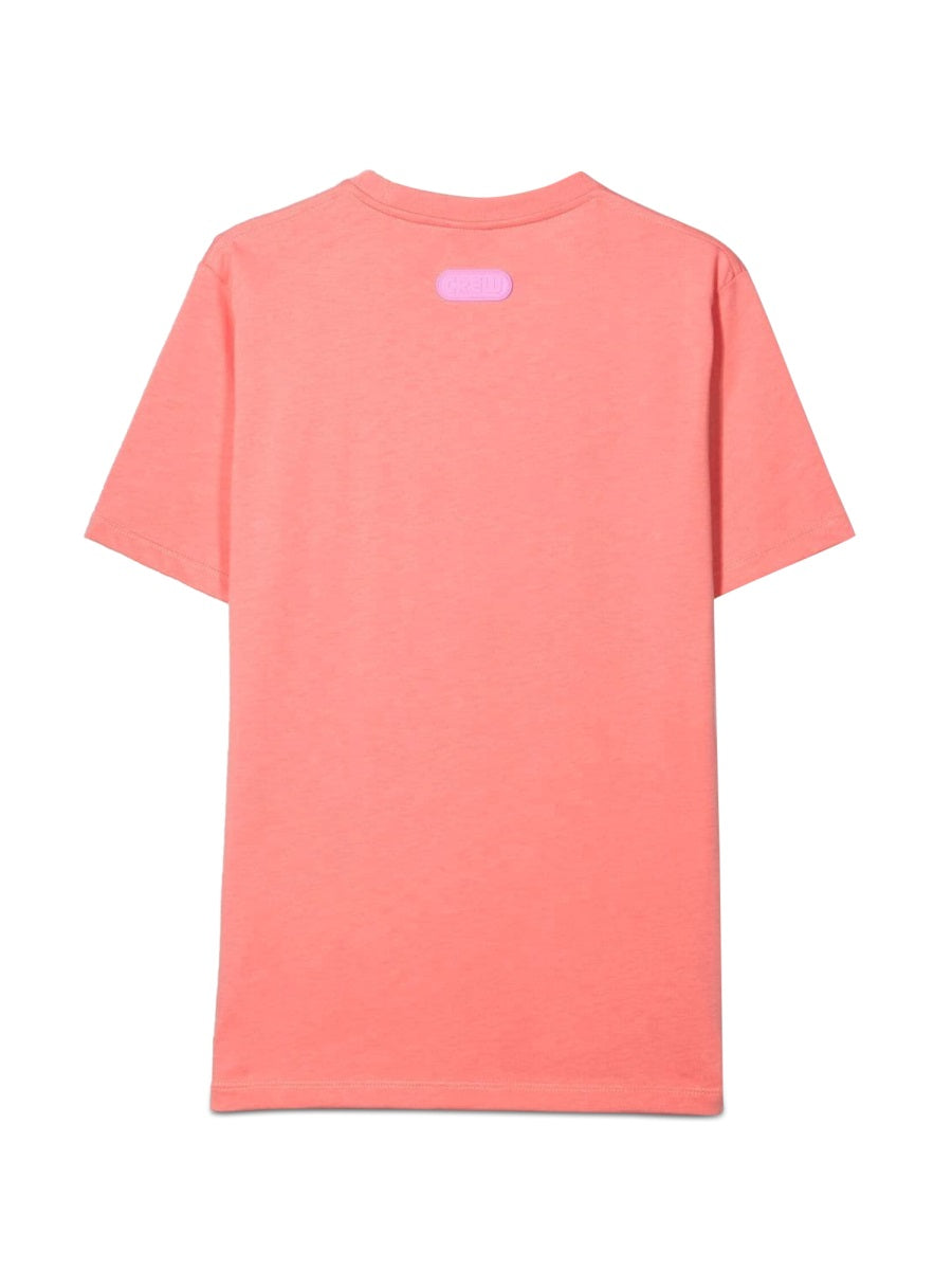 GCDS Oversized Cotton Jersey T-Shirt — Pink, view 5