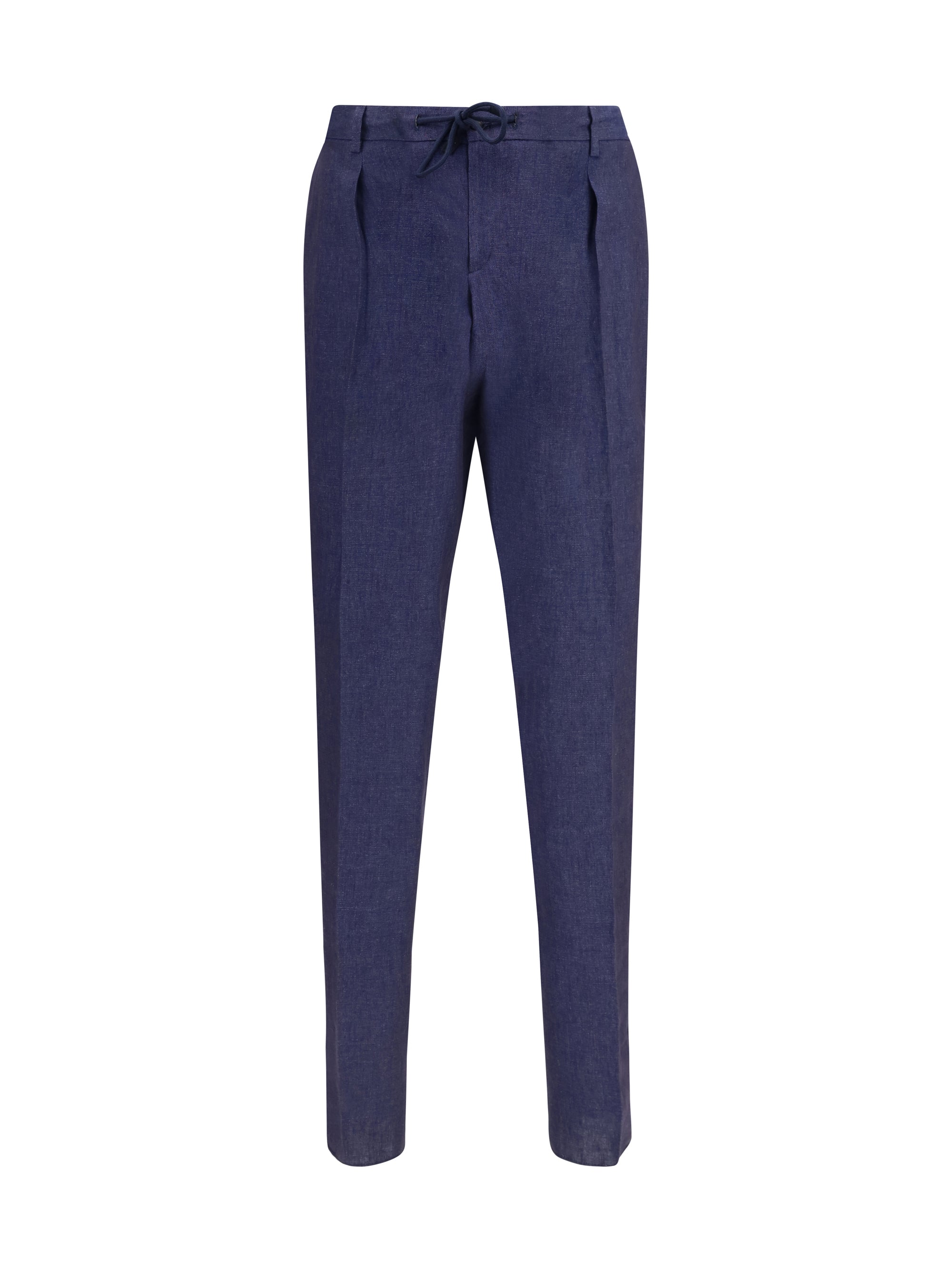 Gi Capri Linen Drawstring Trousers — Navy by Gi Capri