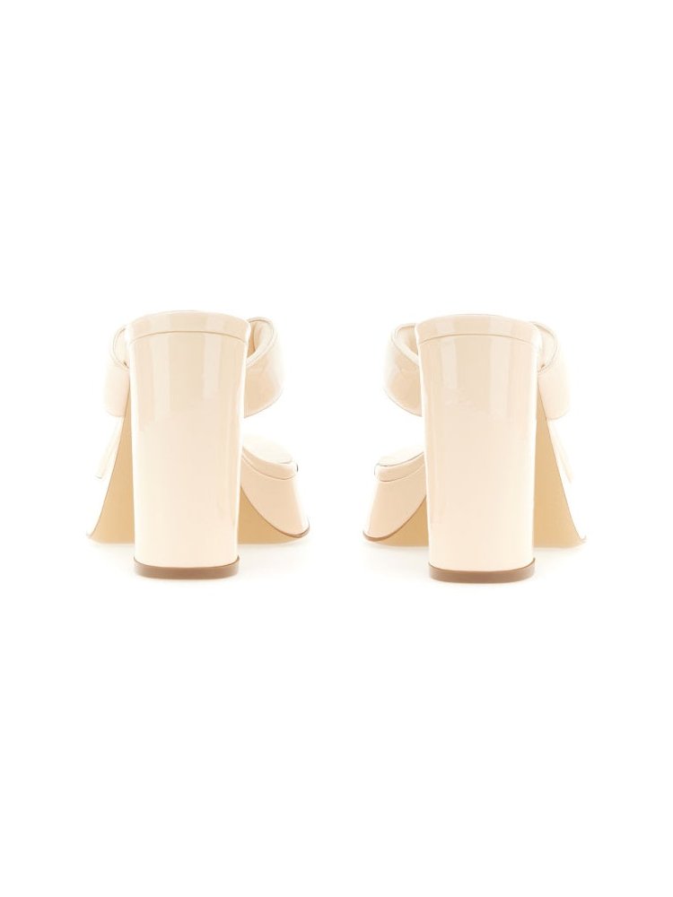 Gia Borghini Patent Leather Sandal — Ivory by Gia Borghini