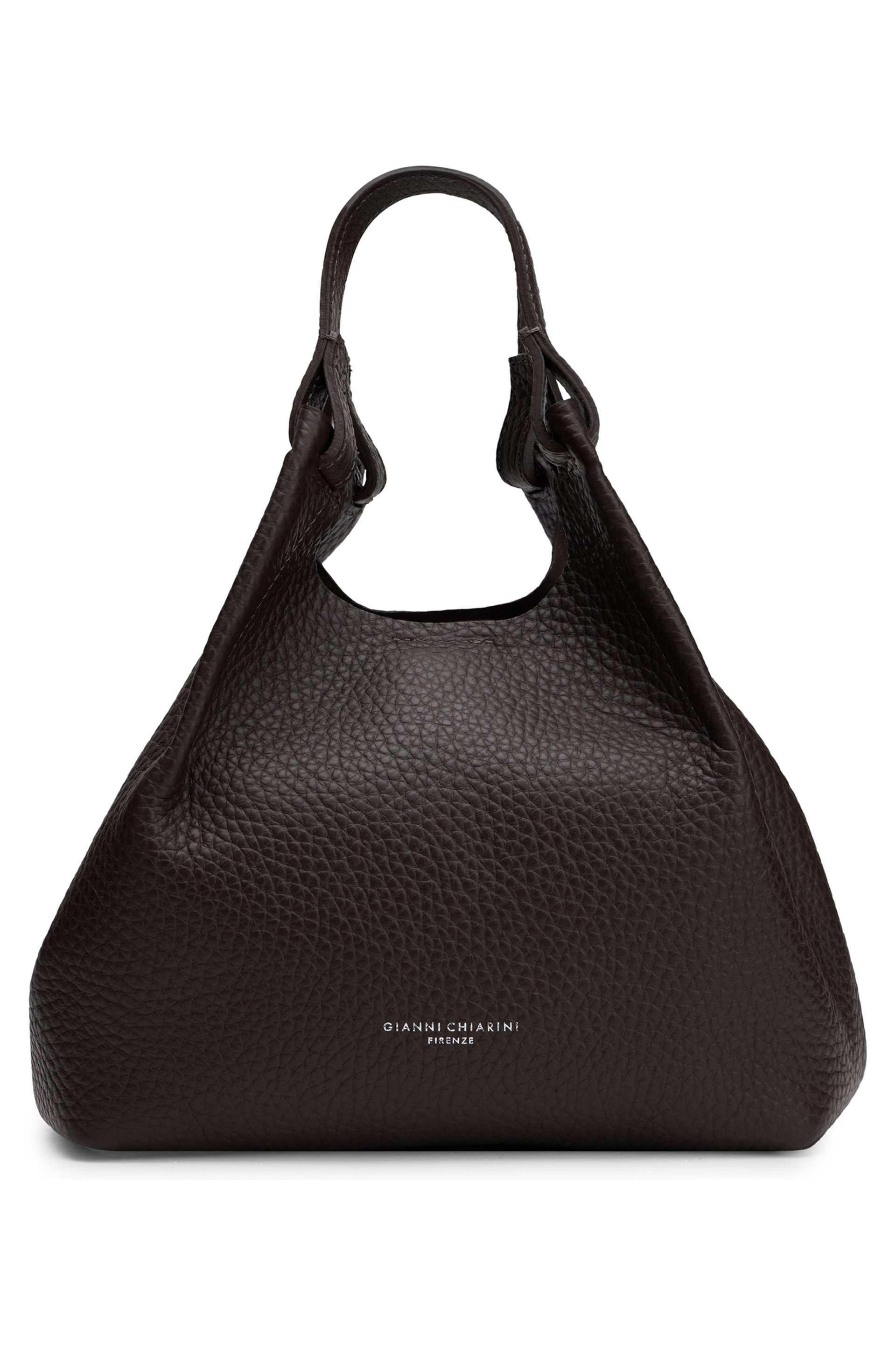 Gianni Chiarini Pebbled Calfskin Hobo Bag — Black by Gianni Chiarini